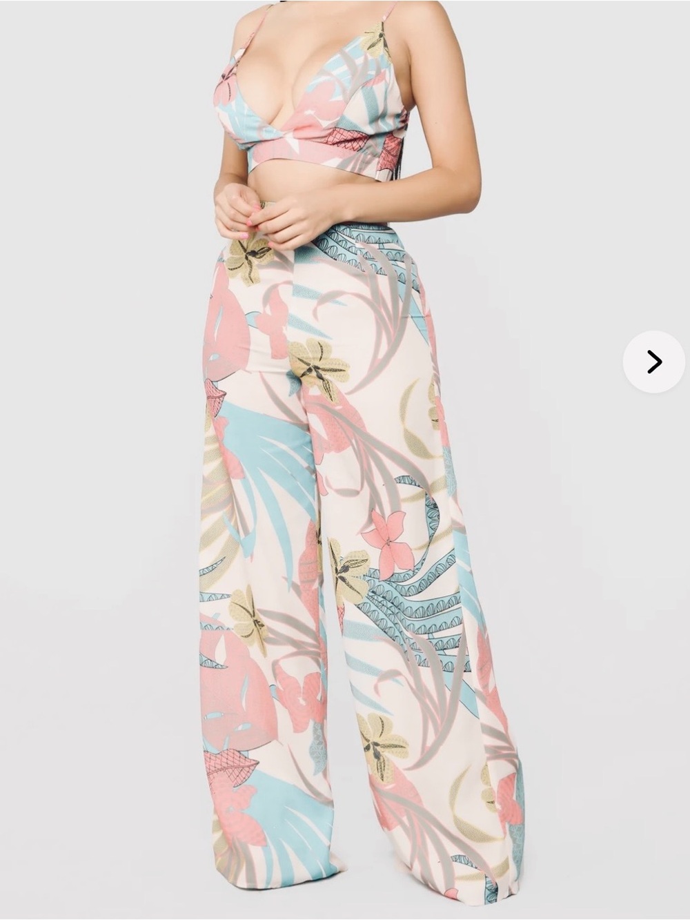 Fashion Nova Tremendously Tropical Pant Set - XS